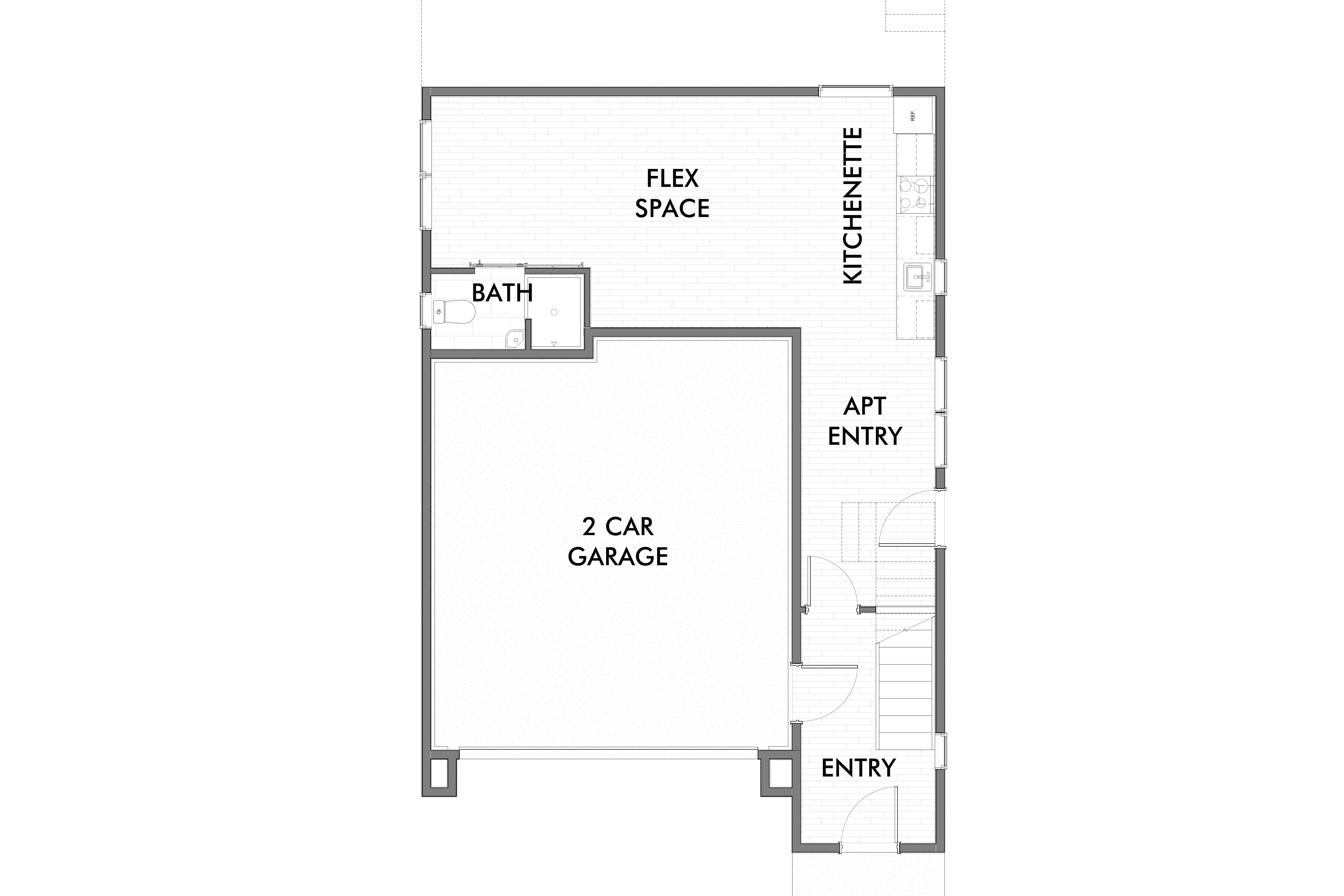 ADU Suite (500 sf) floor plan